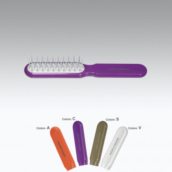 Koh-I-Noor Head Brush With Printed Hedgehog Resistant To Hair Dryer Purple Color COD 8114C