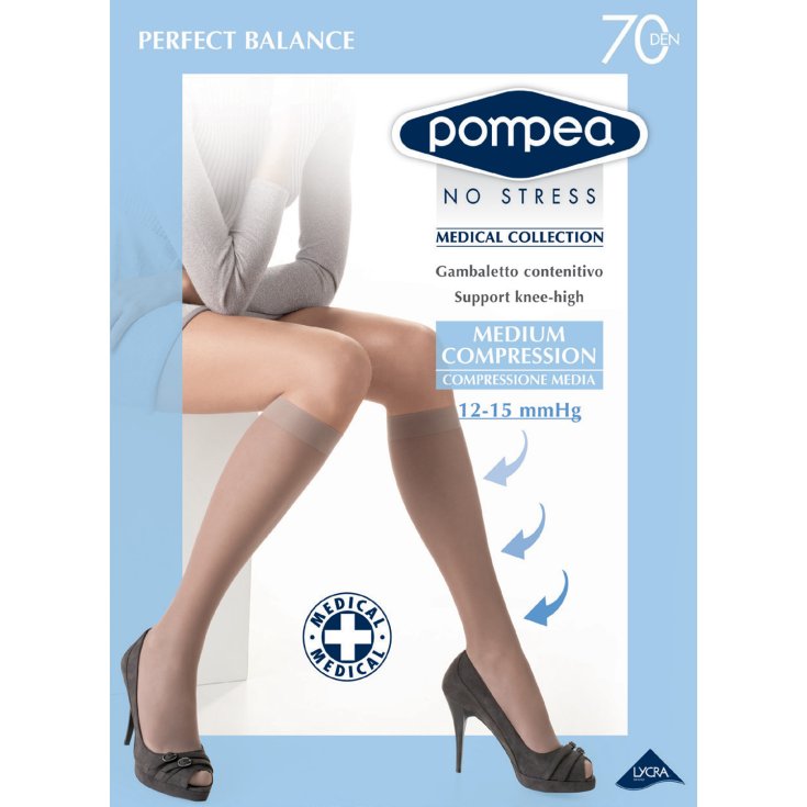 Pompea Medical Perfect Balance Knee-Highs 70DEN Natural Color Size 3