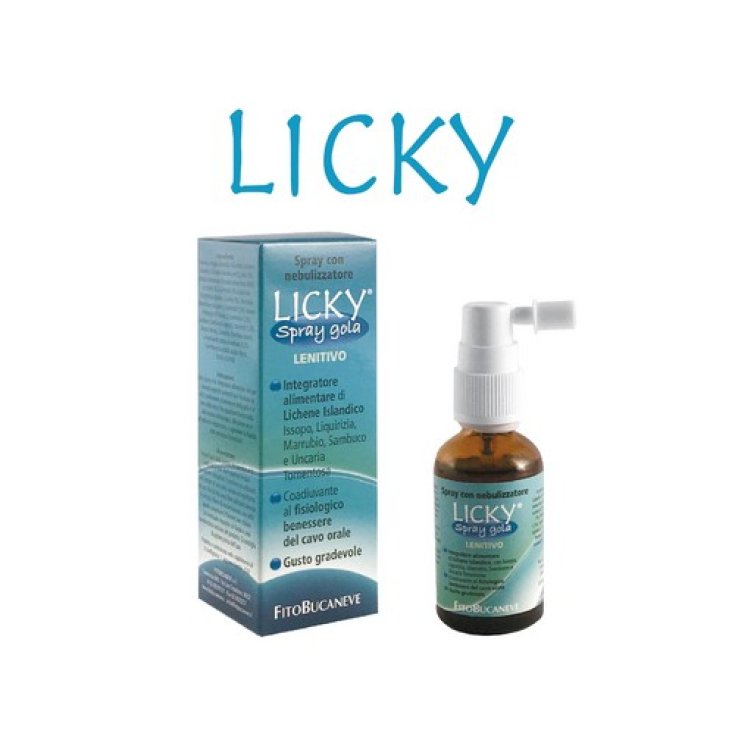 Fitobucaneve Licky Spray Adults Throat Food Supplement Gluten Free 30ml