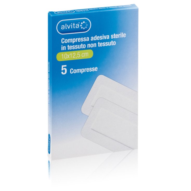 Alvita Adhesive Compress Non Woven Fabric 10x12,5cm 5 Pieces