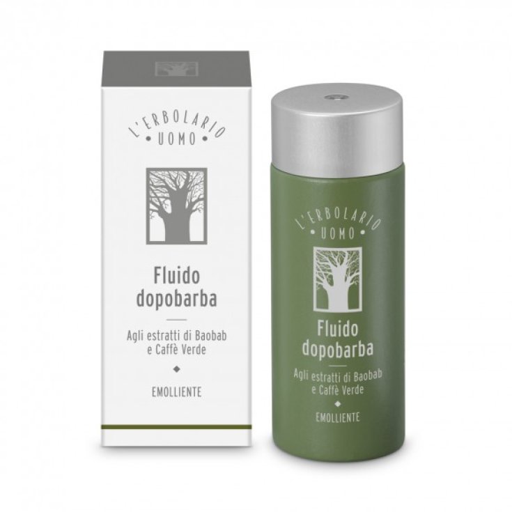 L'Erbolario Uomo Fluido Aftershave with extracts of Baobab and Emollient Green Coffee 120ml