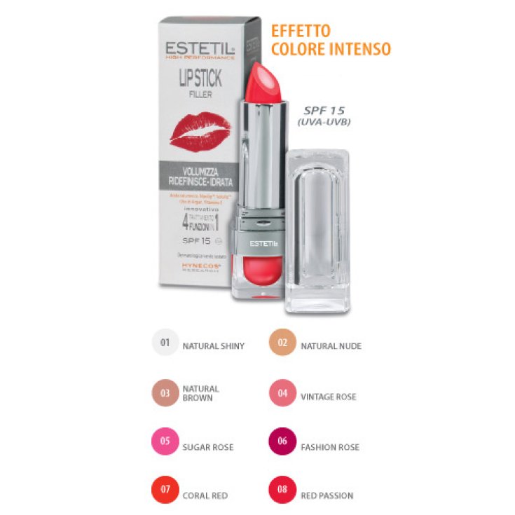 Estetil Lip Stick Filler Color Natural Shiny 01