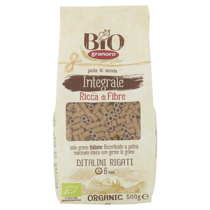 Granoro Ditalini Rigati Whole Wheat Bio 500g