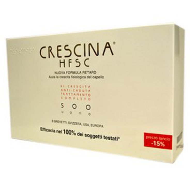 Labo Crescina HFSC New Formula Retard 500 Man Complete Treatment 20 + 20 Vials