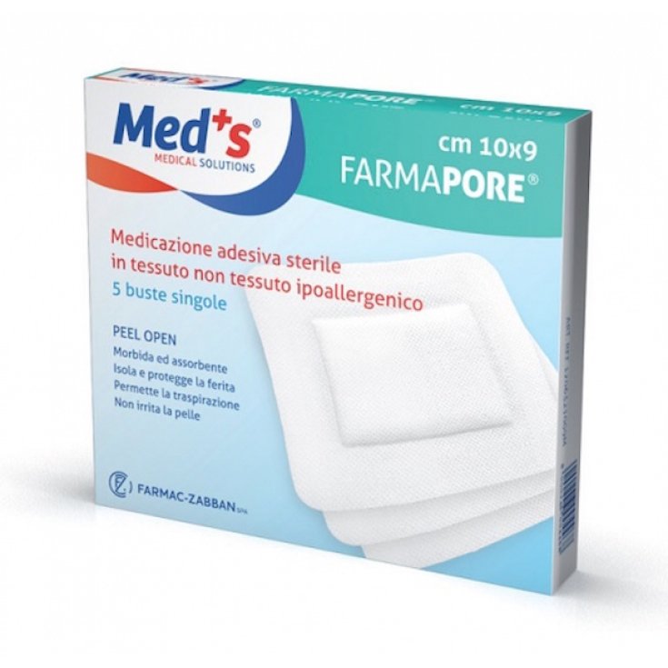 Med's Farmapore Patches Sterile Adhesive Dressing 9x600cm 5 Pieces