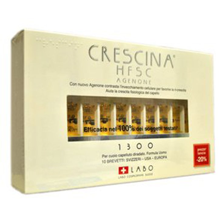 Labo Crescina HFSC With Agenone Dosage 1300 Man Size 10 Ampoules