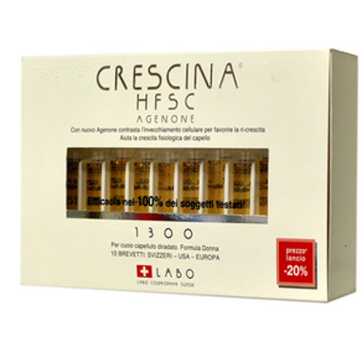 Labo Crescina HFSC With Agenone Dosage 1300 Woman Size 20 Ampoules