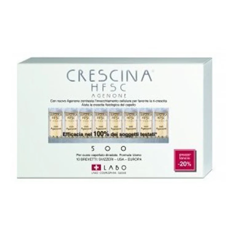 Labo Crescina HFSC With Agenone Dosage 500 Man Size 40 Ampoules