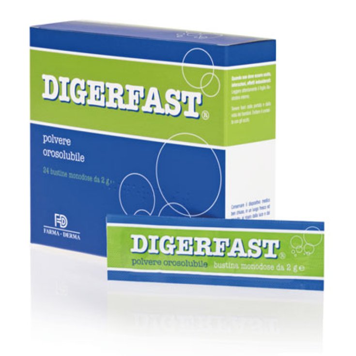 Farma-Derma Digerfast® Buccal Powder Food Supplement 24 Sachets Of 2g