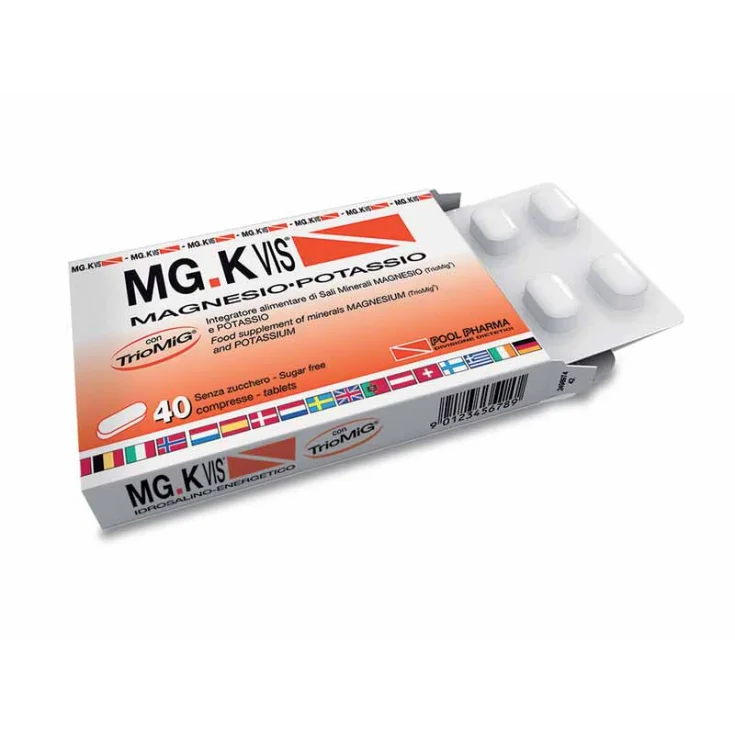 Pool Pharma Mgk Vis Magnesium With Potassium Food Supplement 40 Tablets