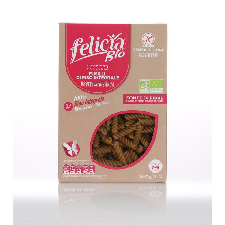Felicia Bio Wholemeal Rice Pasta Fusilli Gluten Free 340g