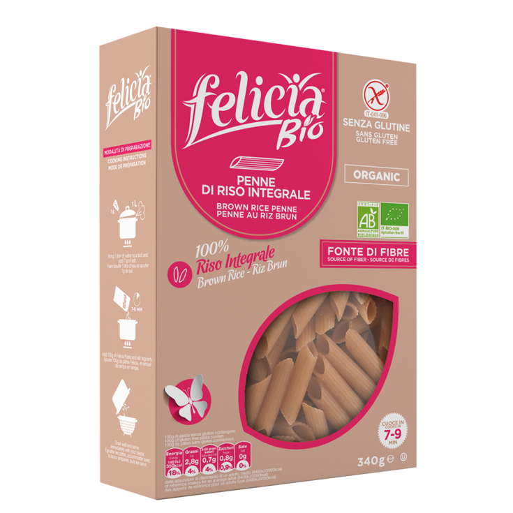 Felicia Bio Pasta With Brown Rice Penne Gluten Free 340g