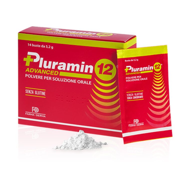 Farma-Derma Pluramin 12® Advanced Powder For Oral Solution Food Supplement 14 Sachets Of 5.2g