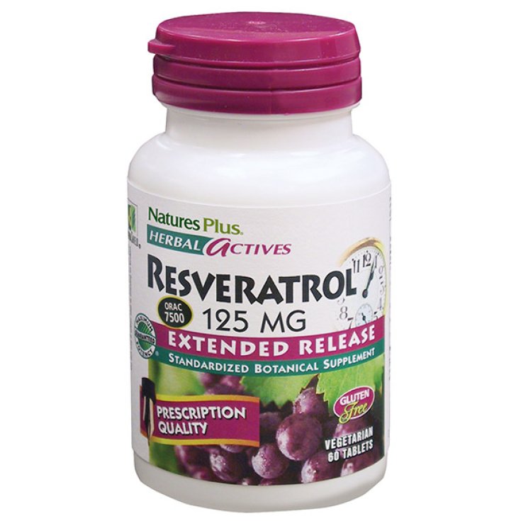 Nature's Plus Herbal-Actives Resveratrol Food Supplement 125mg