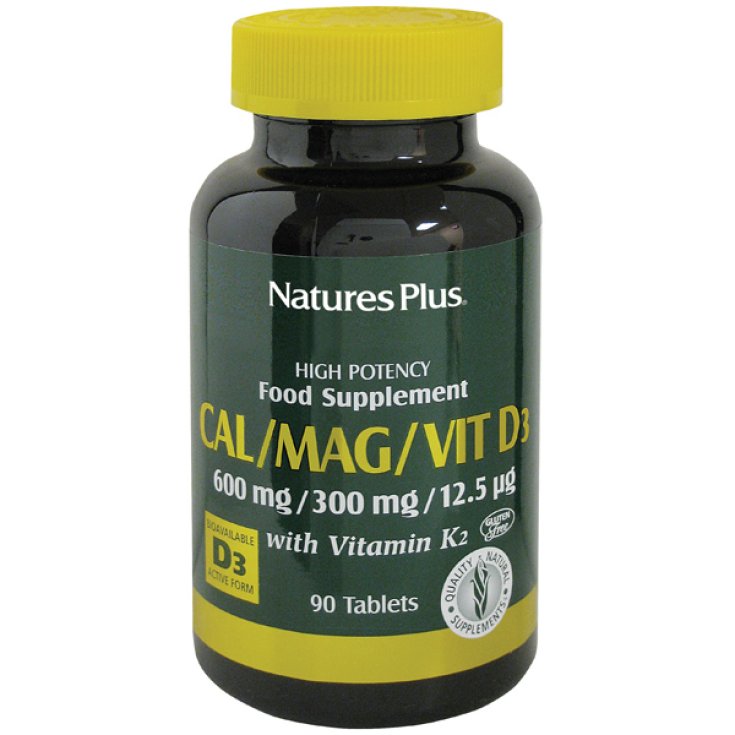 Natures Plus Cal / Mag / VitD3 Food Supplement 90 Tablets