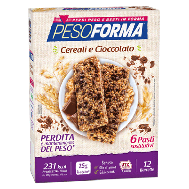 Pesoforma Cereal And Chocolate Bars 6 Meals 12 Bars