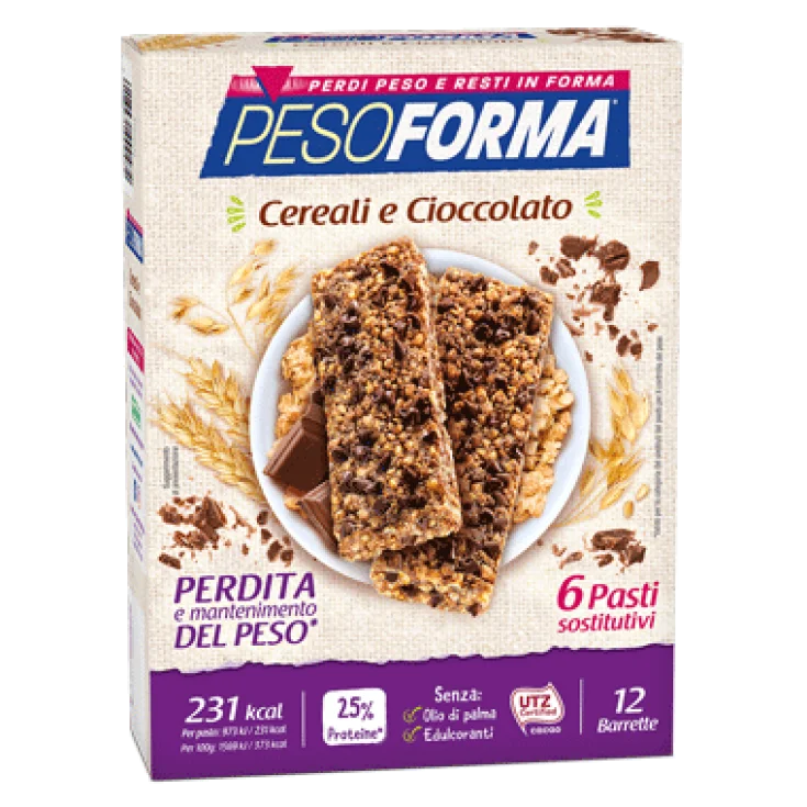 Pesoforma Cereal And Chocolate Bars 6 Meals 12 Bars