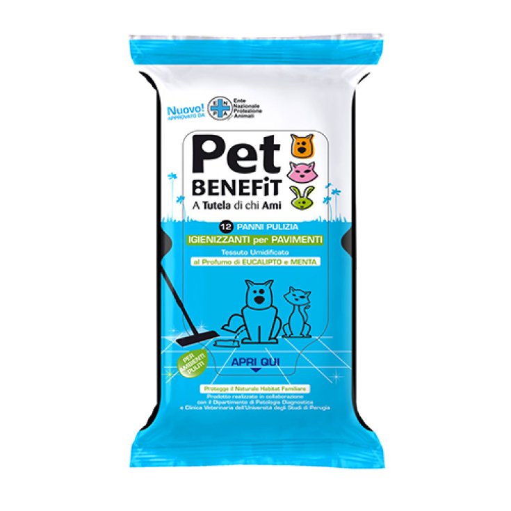 Pet Benefit Sanitizing Cleaning Cloths For Floors 12 Pieces