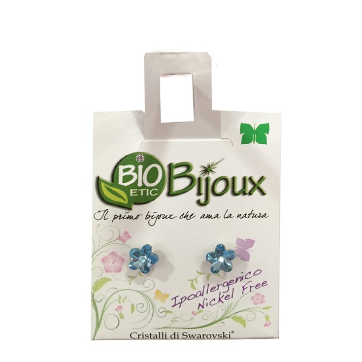 Bioetic Bijoux 6mm Aquamarine Flower Earring