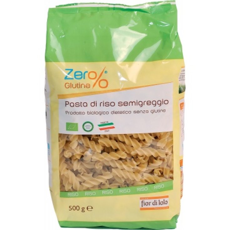 Fior Di Loto Zero% Gluten Organic Gluten Free Semgreggio Rice Fusilli 500g