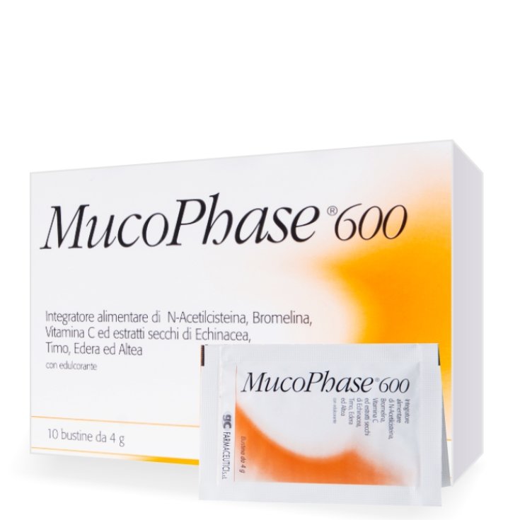 GCFarmaceutici Mucophase 600 Food Supplement 10 Sachets