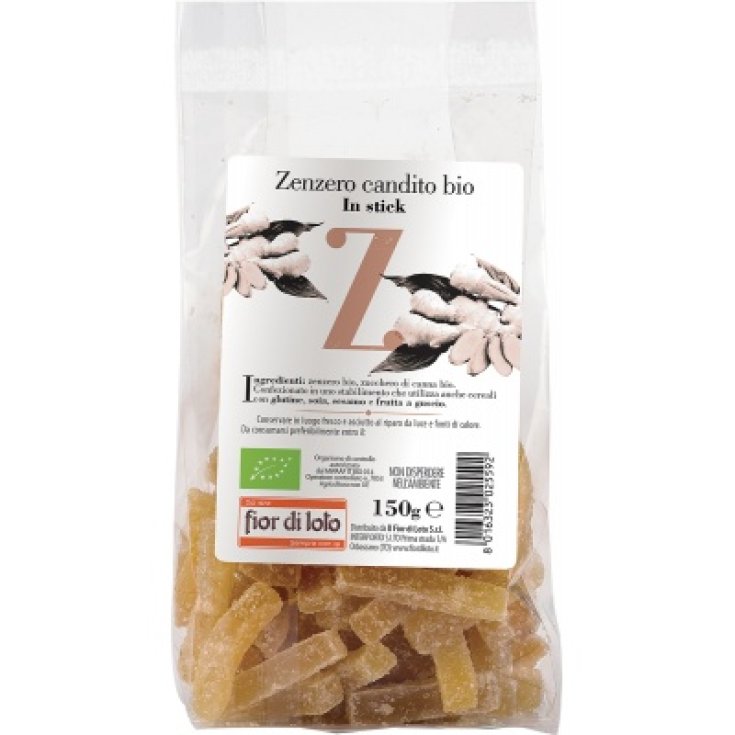 Fior Di Loto Candied Ginger Stick Bio 150g