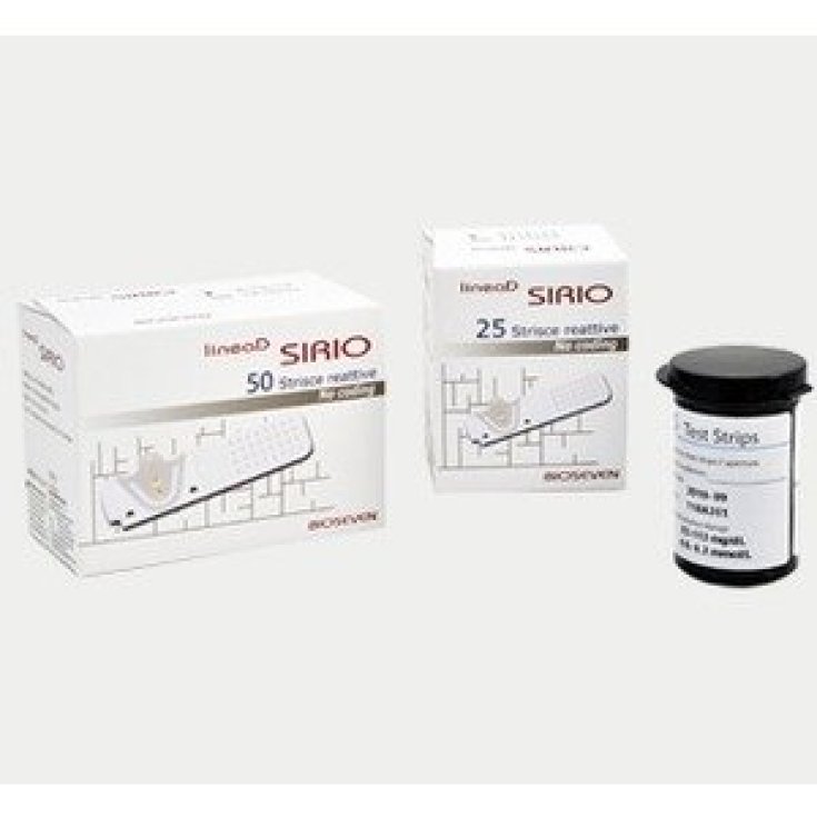 Bioseven Linea D Sirio Strips For The Measurement Of Blood Glucose 50 Strips