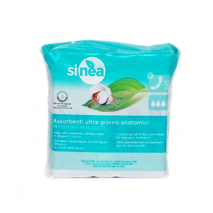 Ultra Anatomic Absorbent Sinea In Organic Cotton 12 Pieces
