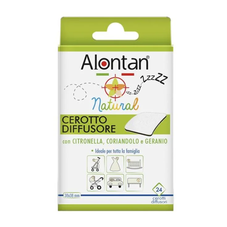 Alontan® Natural Diffuser Patch With Citronella Coriander & Geranium 24 Pieces 38x38mm