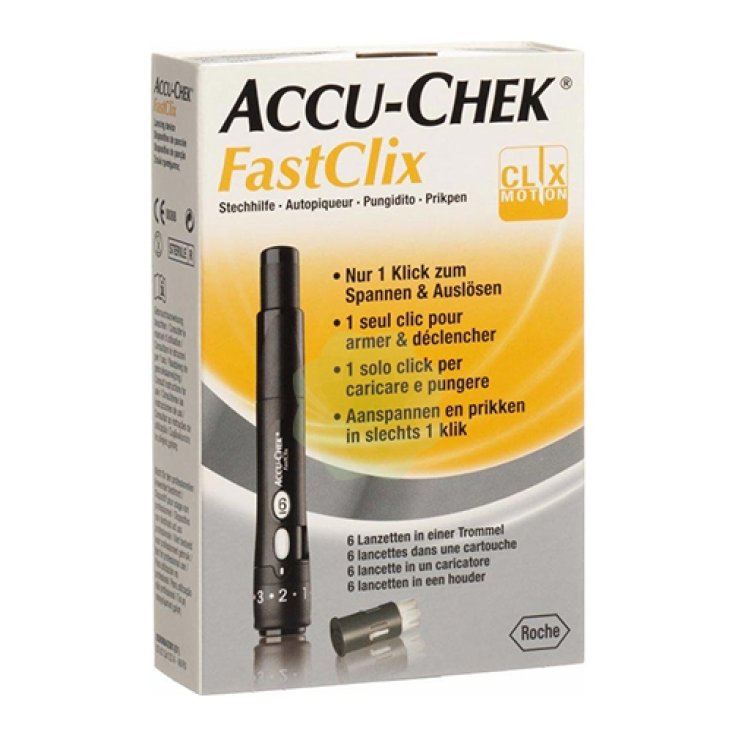 Roche Accu-chek Fastclix Lancing Device Pen With Charger Kit