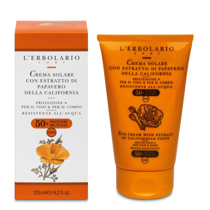 L'Erbolario Sun Cream Poppy Extracts Spf50 + 125ml