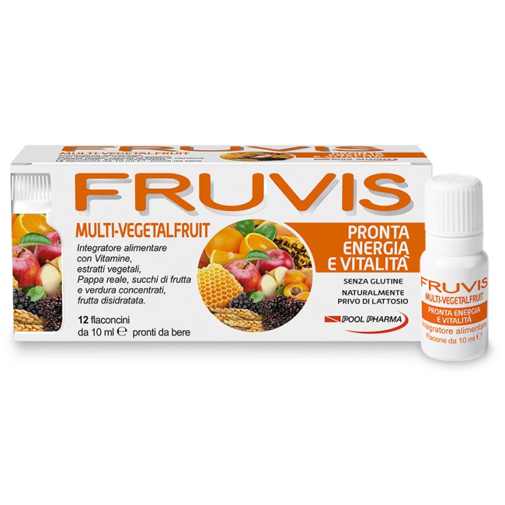 Fruvis Multi-VegetalFruit Energy And Vitality Food Supplement 12 Bottles