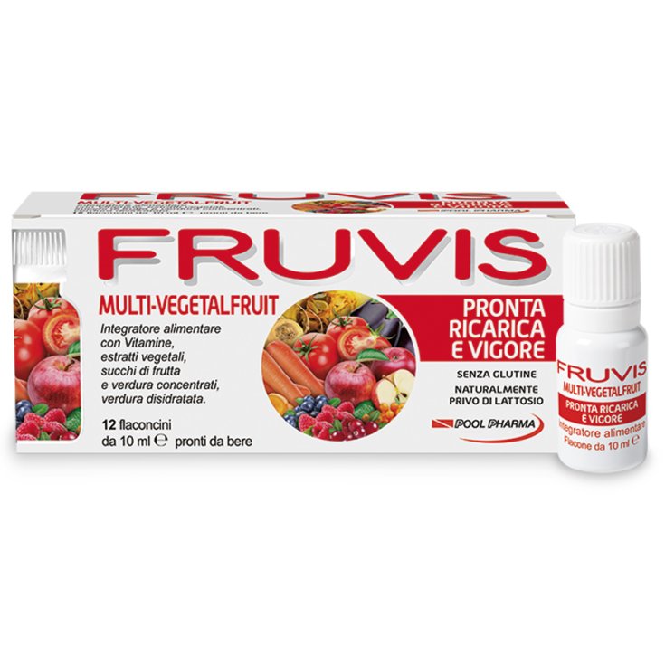 Fruvis Multi-VegetalFruit Refill And Vigor Food Supplement 12 Bottles