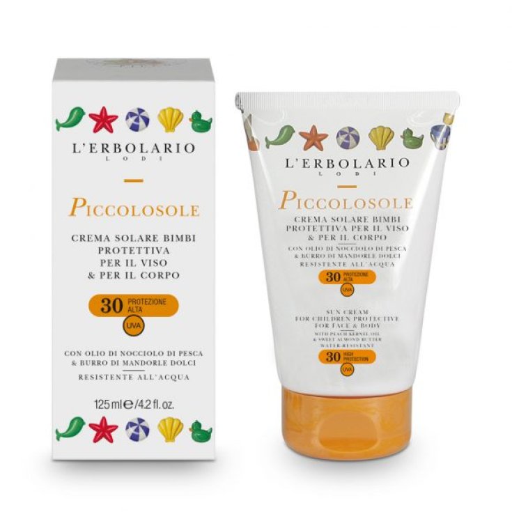 L'Erbolario Piccolosole SPF 30 Protective Sun Cream For Face And Body 125ml