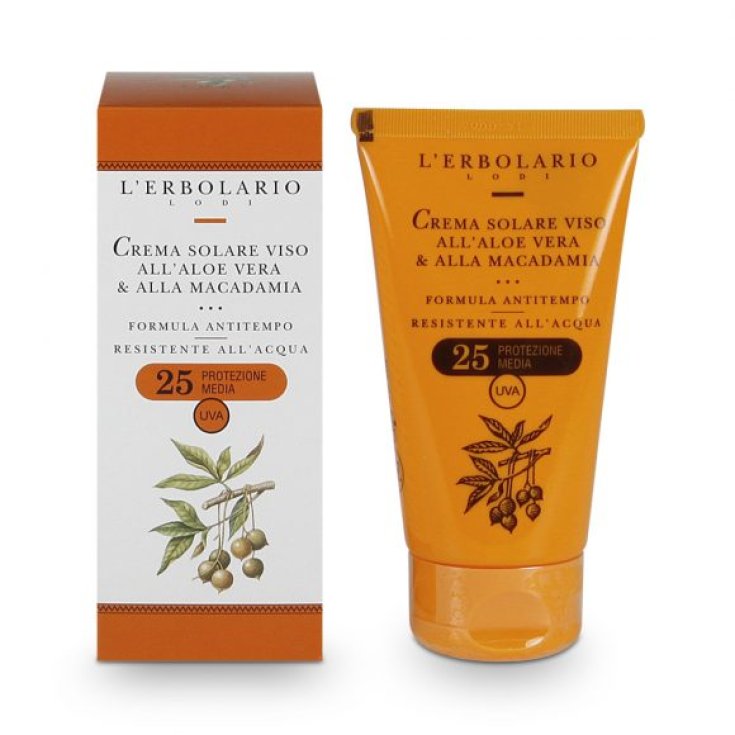 L'Erbolario Facial Sun Cream with Aloe Vera & Macadamia SPF25 75ml