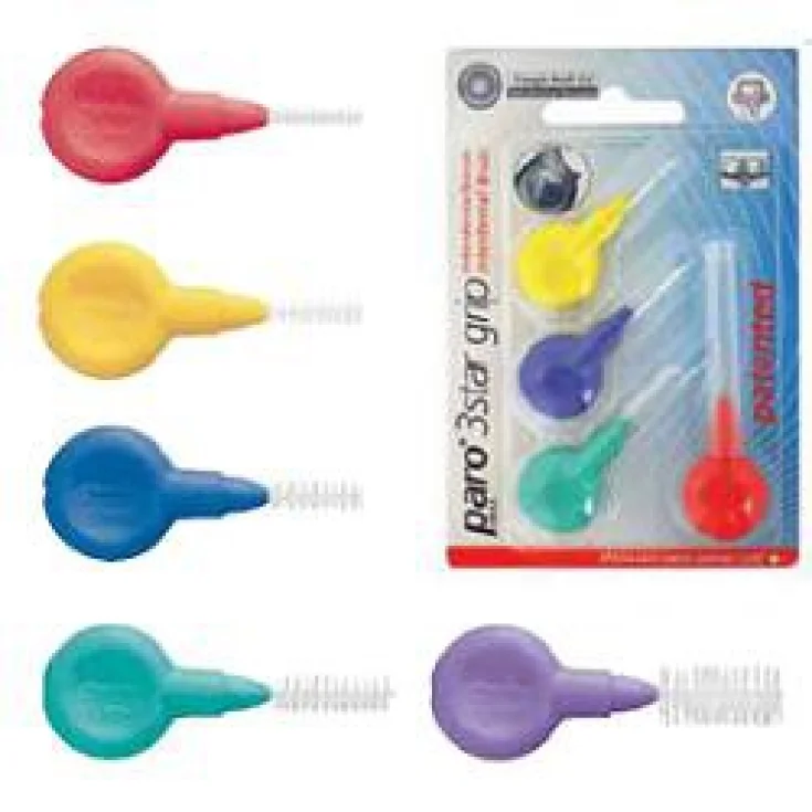 Paro 71092 3Start Grip Dental Brush Size XX-Fine Yellow Color