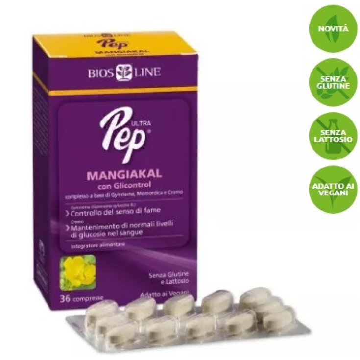 Bios Line Ultra Pep Mangiakal Con Glicontrol Food Supplement 36 Tablets