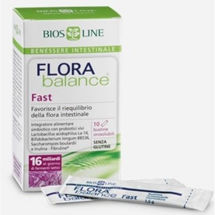 Bios Line Flora Balance Fast 16 Food Supplement 10 Sachets