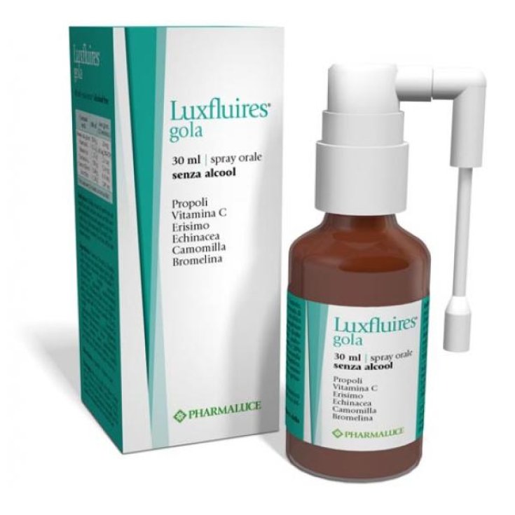 Pharmaluce Luxfluires Throat Spray Food Supplement 30ml
