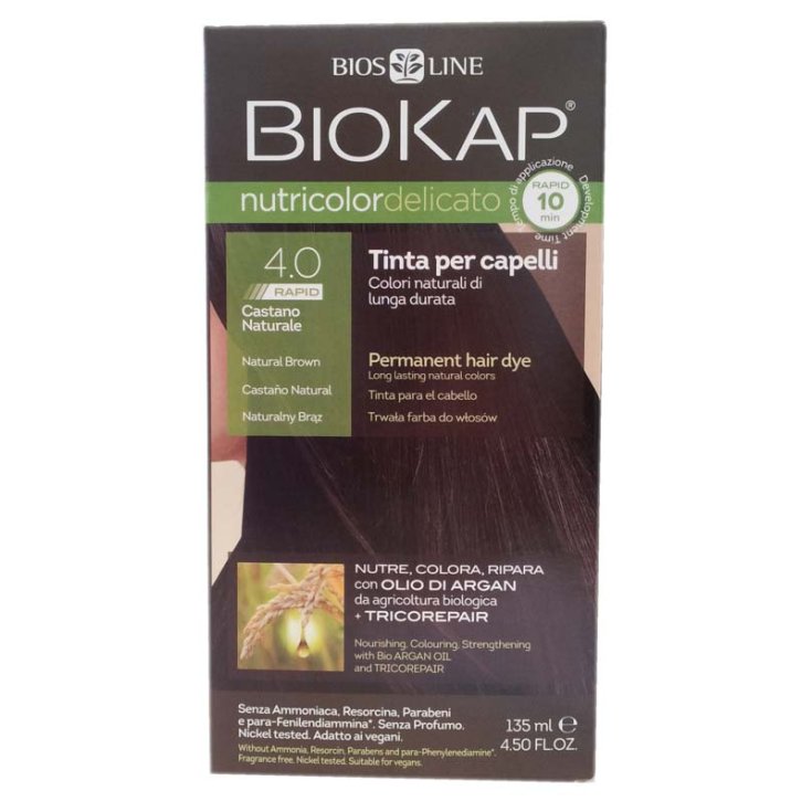 Bios Line Biokap Nutricolor Hair Dye Delicate Color 4.00 Natural Brown