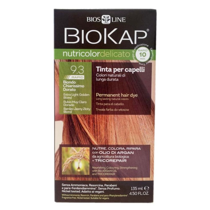 Bios Line Biokap Nutricolor Hair Dye Delicate Color 9.3 Very Light Golden Blonde