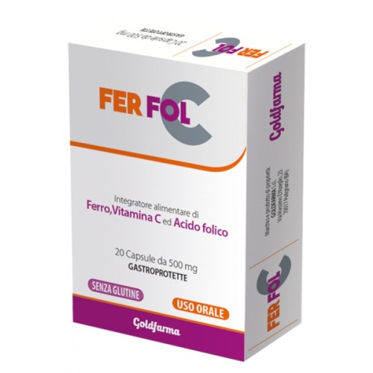 Fer Fol C Food Supplement 20 Capsules
