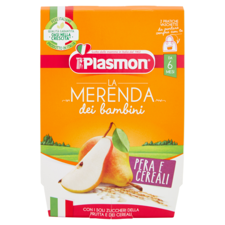 Plasmon Children's Snack Pear And Cereals 2x120g