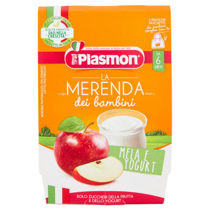 Plasmon Children's Snack Apple And Yogurt 2x120g