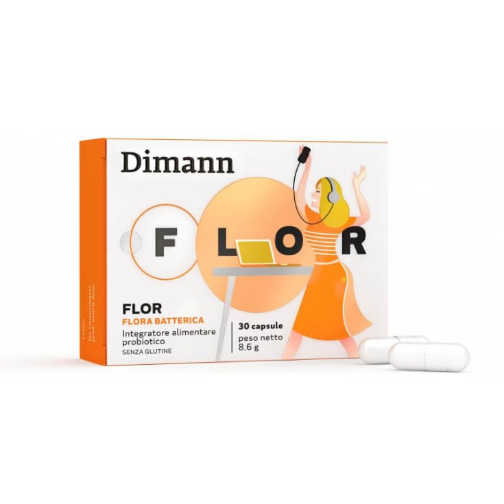 Dimann Flor Probiotic Food Supplement 30 Capsules
