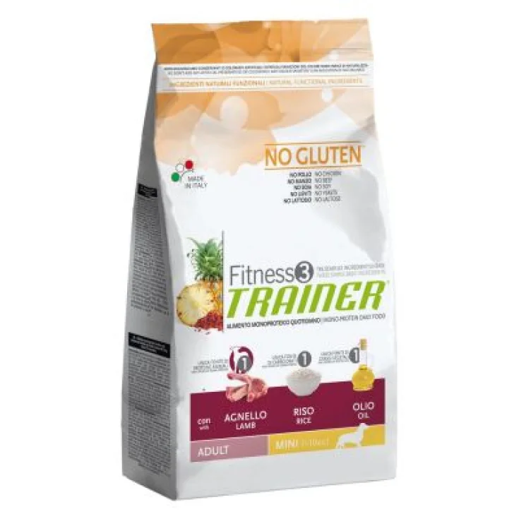 Trainer Fitness 3 Adult Mini Lamb Rice Oil Dry Dog Food Gluten Free 150g