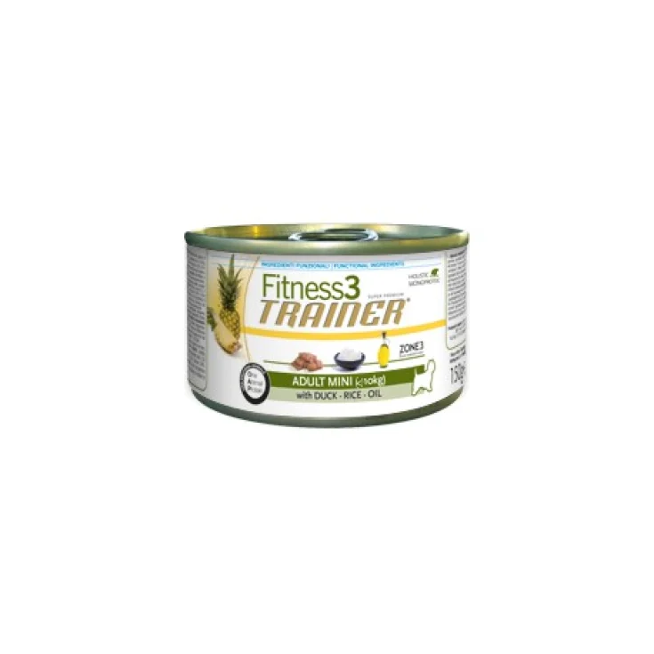 Trainer Fitness 3 Adult Mini Wet Food Taste Duck Rice And Oil 150g