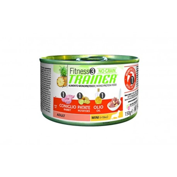 Trainer Fitness 3 Adult Mini Wet Food With Rabbit, Potatoes And Oil 150g