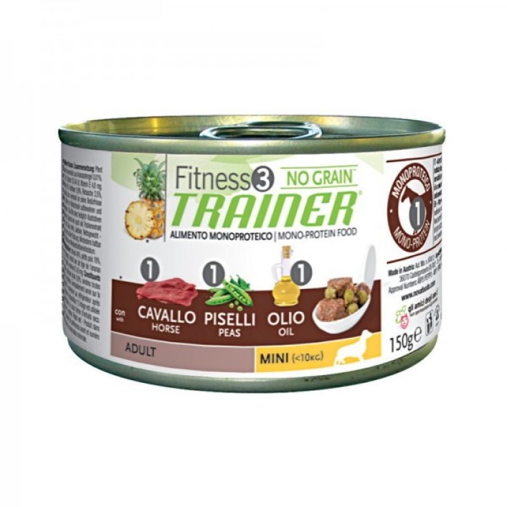 Trainer Fitness 3 Adult Mini Wet Food With Horse Peas And Oil 150g