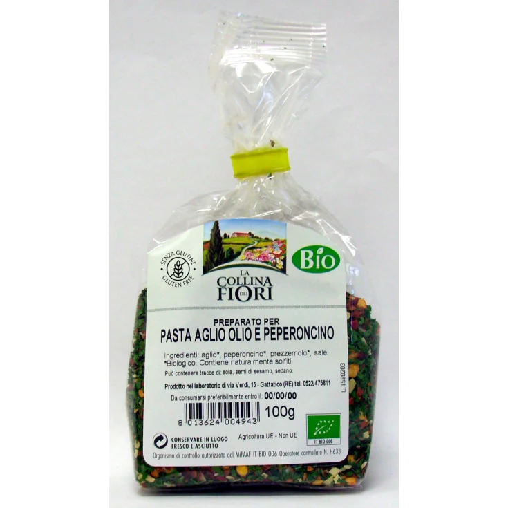 La Collina Dei Fiori Prepared Organic Garlic Oil And Chilli Pepper Gluten Free 100g